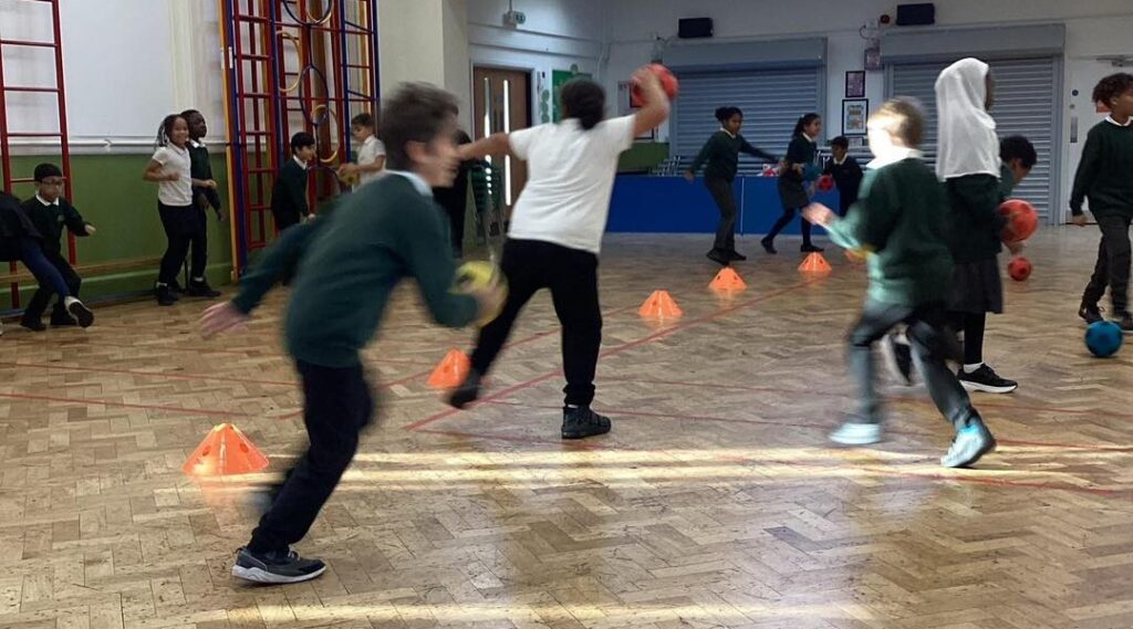 Evergreen Primary Academy enjoy action-packed dodgeball session