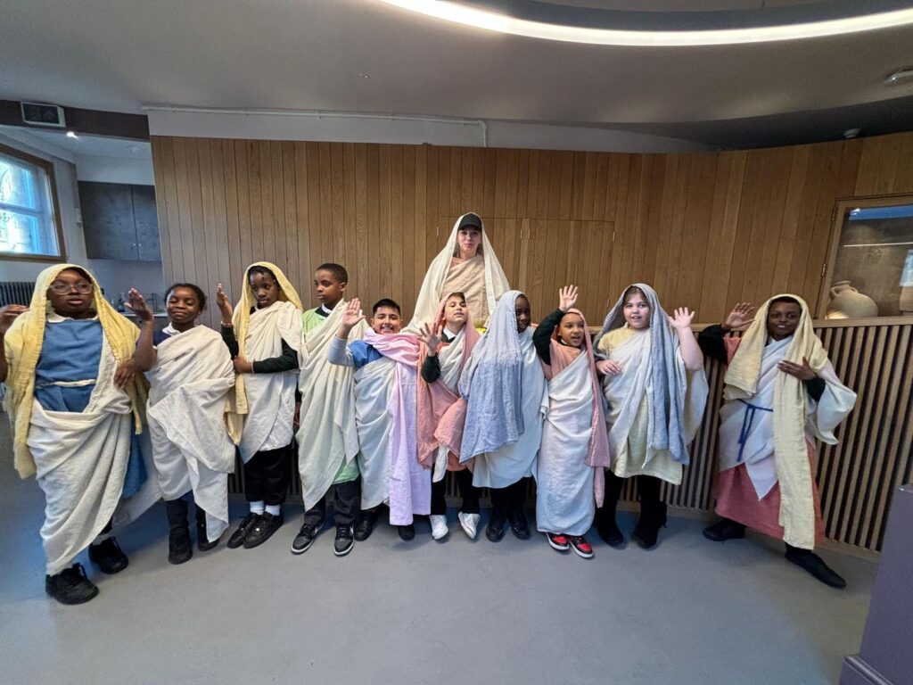 Pupils from Evergreen Primary Academy visit the Roman Baths