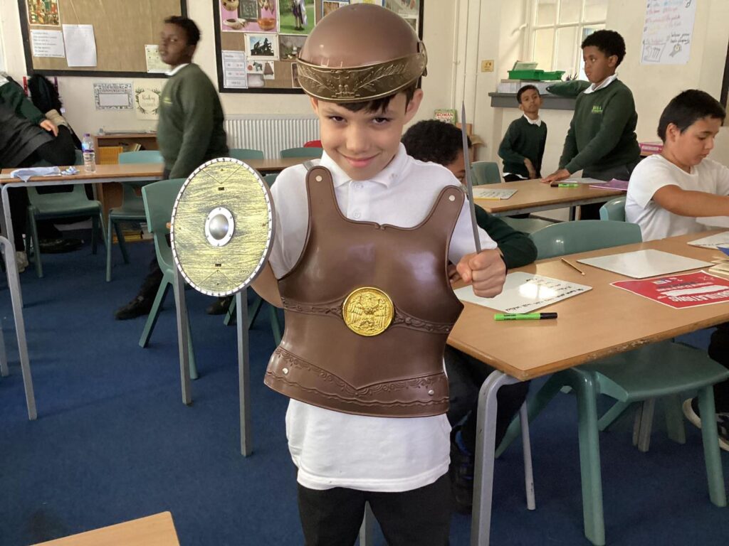 Evergreen pupils step back in time as Roman soldiers
